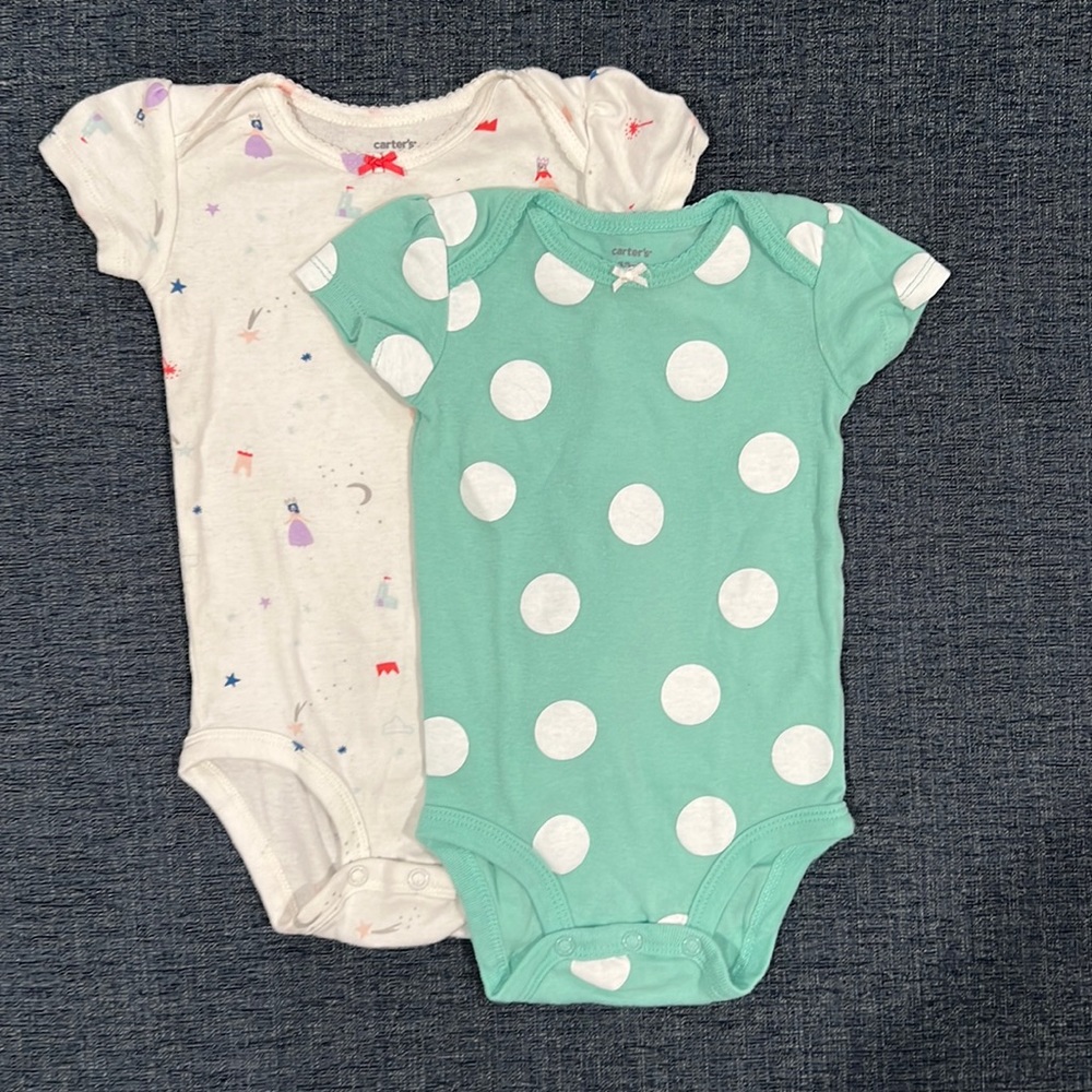 Carter’s baby onesies, bundle of 2